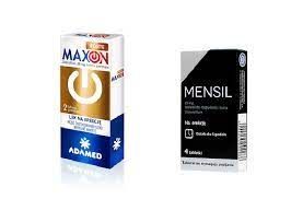 Maxon Forte 50 mg 2 tabl + Mensil 25 mg, 4 tabletki do rozgryzania i żucia