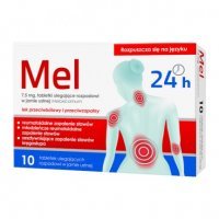 MEL 7,5 mg, 10 tabletek ulegających rozpadowi w jamie ustnej stawy mięśnie ból