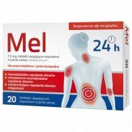 MEL 7,5 mg, 20 tabletek ulegających rozpadowi w jamie ustnej stawy mięśnie ból