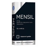 Mensil 25 mg, 2 tabletki do rozgryzania i żucia potencja Sildenafil