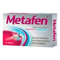 Metafen, 10 tabletek ból ibuprofen paracetamol
