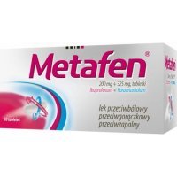 Metafen, 50 tabletek ból ibuprofen paracetamol