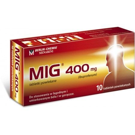 MIG 400 mg ibuprofen ból 10 tabletek powlekanych