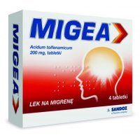 Migea 200 mg, 4 tabletki migrena ból