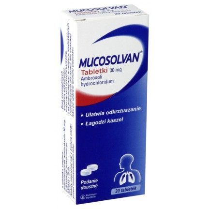 Mucosolvan 0,03 g, 20 tabletek kaszel