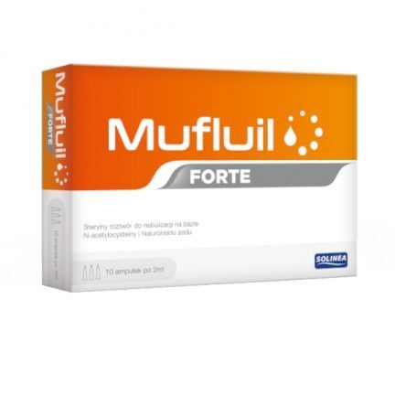 Mufluil Forte 10 amp nebulizacja kwas hialuronowy