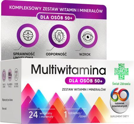 MULTIWITAMINA DLA OSOB 50+ 60 szt 24 witamin i min