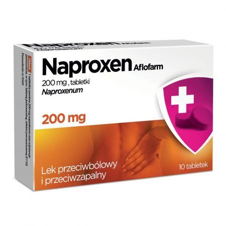 Naproxen aflofarm 200 mg 10 tabletek ból p/zapalny