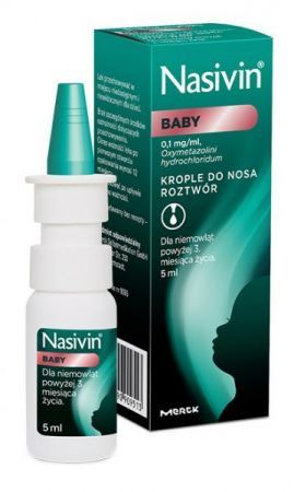 Nasivin Baby 0,1 mg/ml, krople do nosa, 5 ml