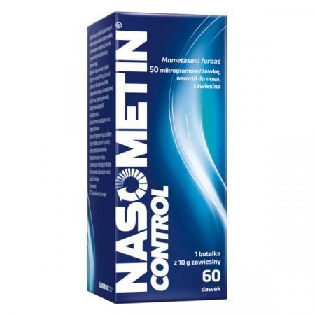 Nasometin Control, 50 mcg/dawkę, aerozol do nosa, 1 butelka 10 g (60 dawek)