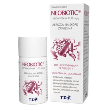 Neobiotic aer na skórę neomycyna 16 g antybiotyk