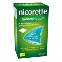 Nicorette Freshmint Gum 4 mg, 105 leczniczych gum do żucia