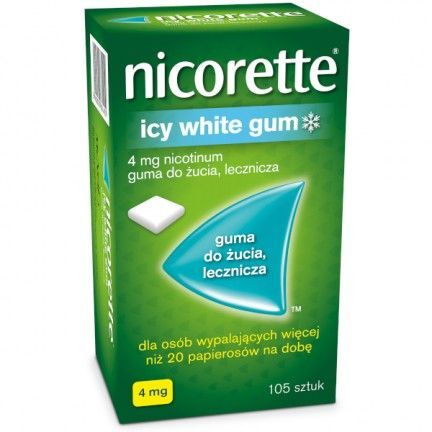 Nicorette Icy White Gum 4 mg 105 gum do żucia