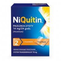 NiQuitin 14 mg/24 h, 7 plastrów przeźroczystych