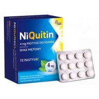 NiQuitin 4 mg, 72 pastylki do ssania, smak miętowy