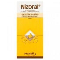 Nizoral 20mg/g szampon leczniczy łupież 60 ML
