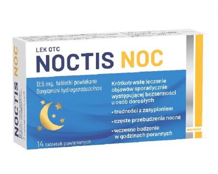 Noctis Noc 12,5 mg, 14 tabl powl bezsenność spanie