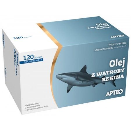 Olej z wątroby rekina APTEO, 120 kapsułek omega