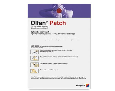 Olfen Patch 140 mg, 5 plastrów ból diclofenac