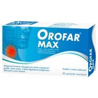 Orofar Max 2 mg + 1 mg gardło 20 pastylek twardych