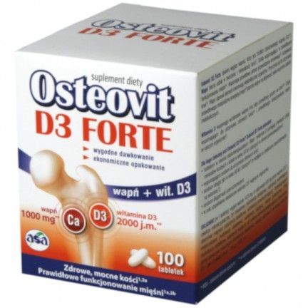 Osteovit D3 forte 100 tabl MOCNE KOŚCI OSTEOPOROZA