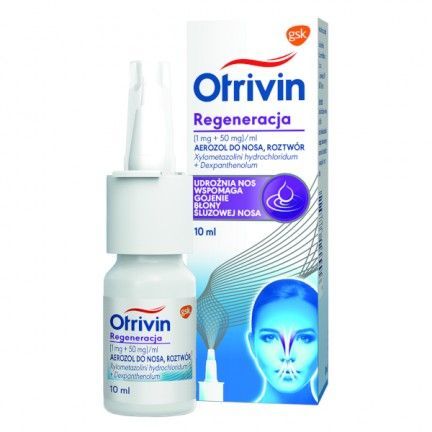 Otrivin Regeneracja, (1 mg + 50 mg)/ml, aerozol do nosa, 10 ml