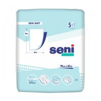 Podkłady higieniczne Seni Soft, 60x90 cm, 5 sztuk dziecko łóżko