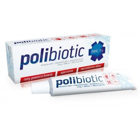 Polibiotic, (5 mg + 5000 j.m. + 400 j.m.)/g, maść, 15 g antybiotyk rany