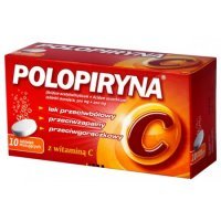 Polopiryna C 10 tabletek musujących grypa gorączka