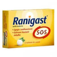 Ranigast S.O.S, 12 tabletek do ssania żołądek zgaga