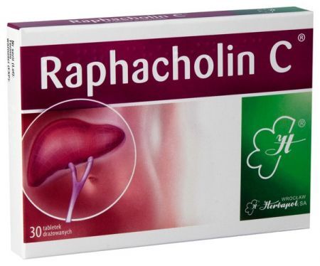Raphacholin C, 30 tabletek drażowanych wątroba odporność LEGENDA