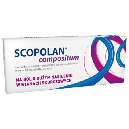 Scopolan compositum 10 mg + 250 mg, 10 tabletek drażowanych ból rozkurczający