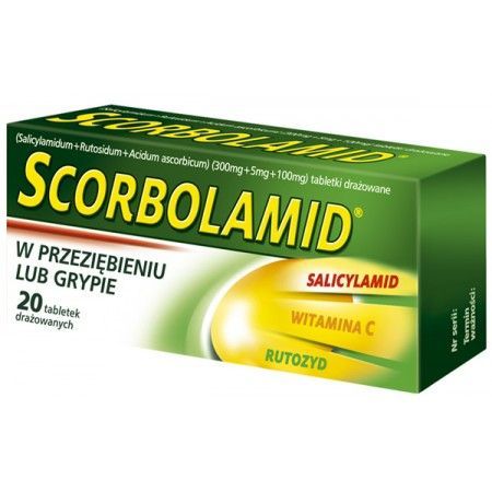 Scorbolamid, 20 drażetek grypa przeziębienie