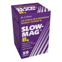 Slow-Mag z witaminą B6, 50 tabl lek magnez