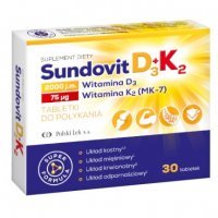 Sundovit D3 + K2, 30 tabletek odporność