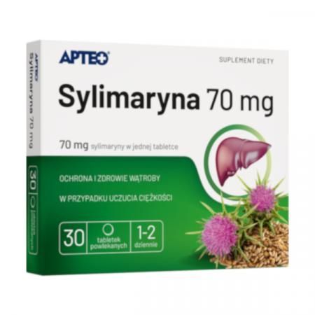 Sylimaryna 70 mg APTEO, 30 tabl wątroba ochrona