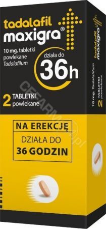Tadalafil Maxigra 10 mg 2 tabl powl potencja LEK