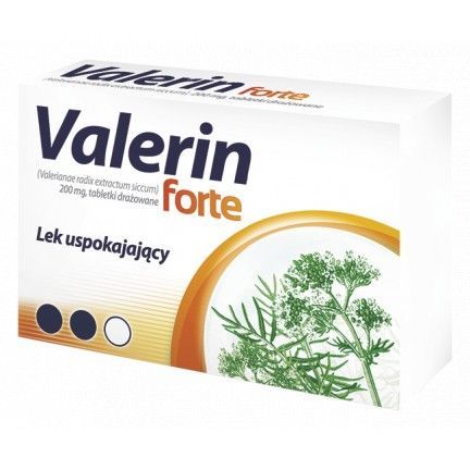 Valerin forte 200 mg, 15 tabletek drażowanych