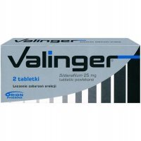 Valinger 25 mg, 2 tabletki powlekane potencja LEK MEGA PROMKA