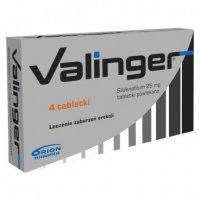 Valinger 25 mg, 4 tabletki powlekane potencja LEK