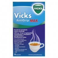 Vicks AntiGrip Max, 10 sasz grypa przeziębienie