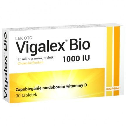 Vigalex Bio 1000 IU, 30 tabletek odporność D3 LEK