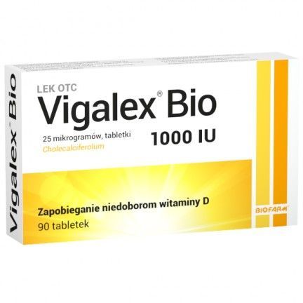 Vigalex Bio 1000 IU, 90 tabletek odporność D3 LEK