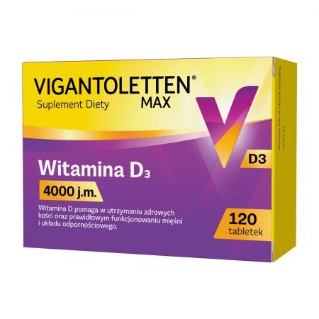 Vigantoletten Max 4000 j.m., witamina D3, 120 tabl