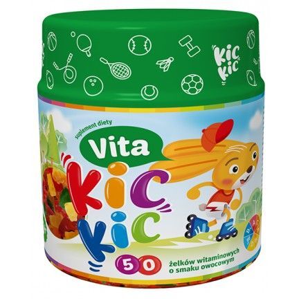 Vita Kic Kic, 50 żelków witaminowych o smaku owoc
