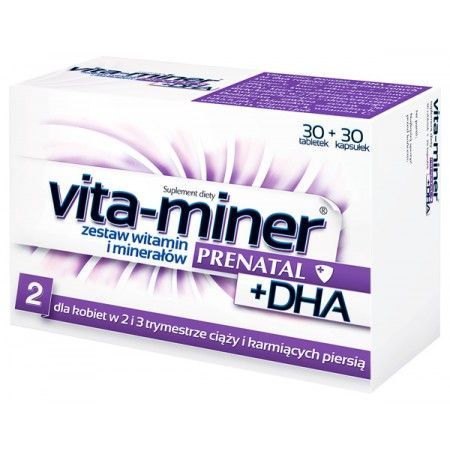 Vita-miner Prenatal DHA, 30 tabletek + 30 kapsułek