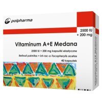Vitaminum A + E Medana 2500 IU + 200 mg, 40 kaps