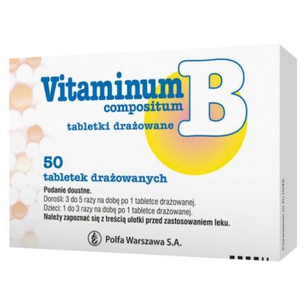 Vitaminum B compositum, 50 tabletek drażowanych