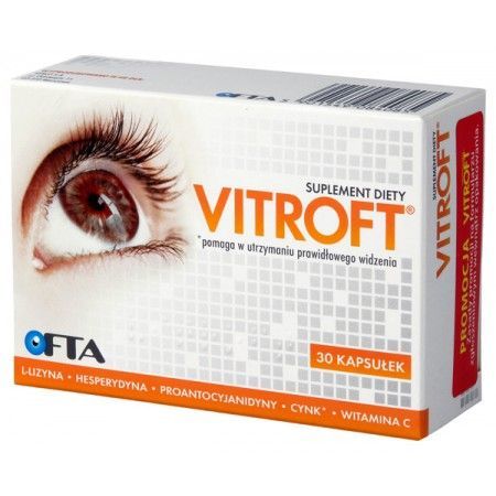Vitroft, 30 kapsułek witaminy oczy luteina