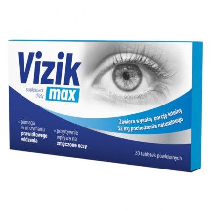 Vizik max, 30 tabletek powlekanych oczy witaminy